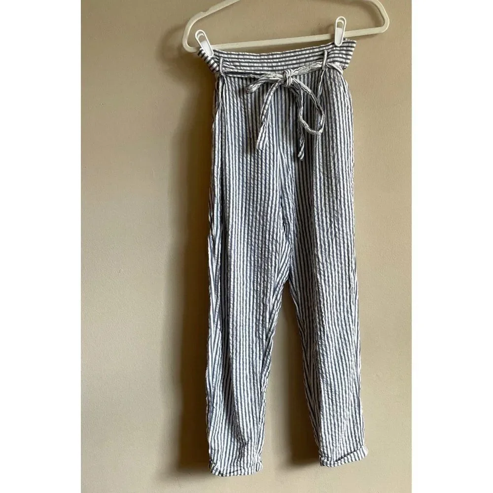 Forever 21 pants with paper bag‎ waist & belt sz M